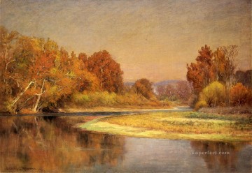  John Oil Painting - Sycamores on the Whitewater landscape John Ottis Adams
